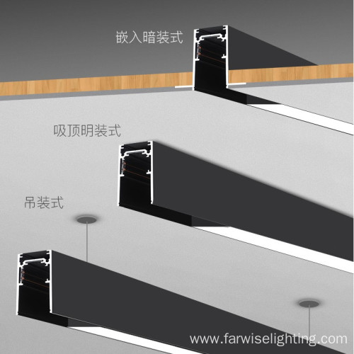 surface mounted linear magnetic track Rail lighting system